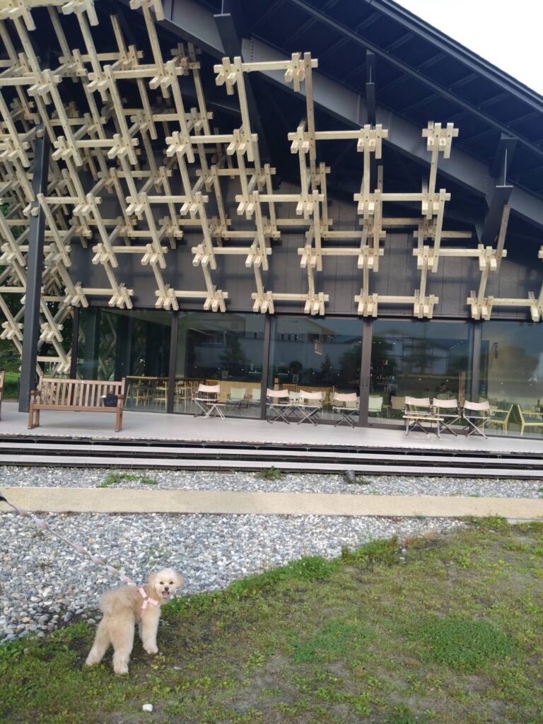 Snow Peak LAND STATION HAKUBA犬連れ芝生
